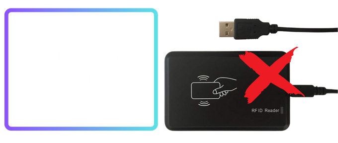 Eliminate cumbersone USB NFC RFID readers